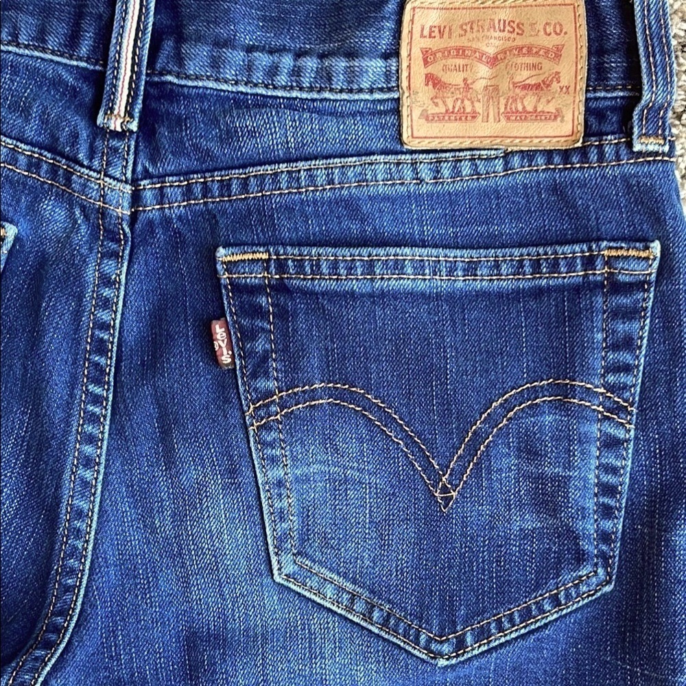 Levi’s Selvedge Indigo Blue Skinny Jeans Classic Stretch Denim Size 27 - Picture 9 of 15